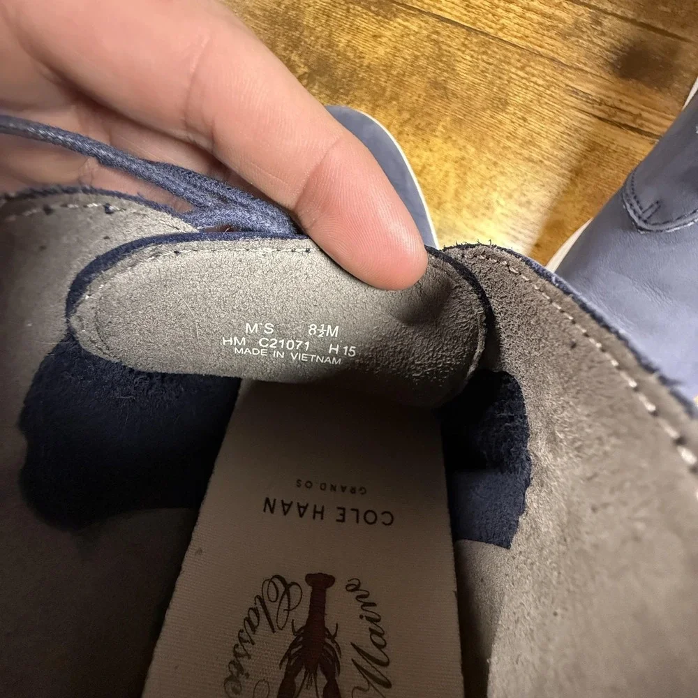 Cole‎ Haan Pinch Maine C21071 Blue Leather Chukka Boots Mens 8.5M